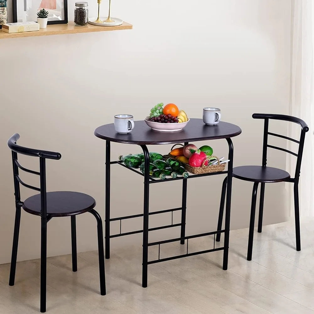 Wooden Round Table And Chair Set For Kitchen Dining Room