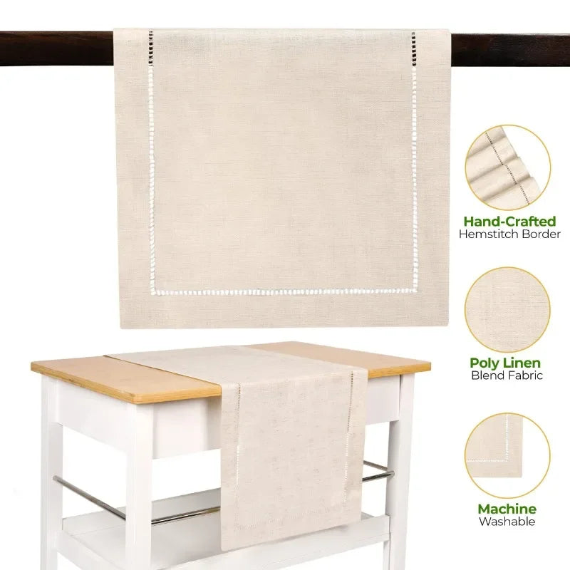 Warm Welcome Decor Linen Table Runner Polyester Cotton