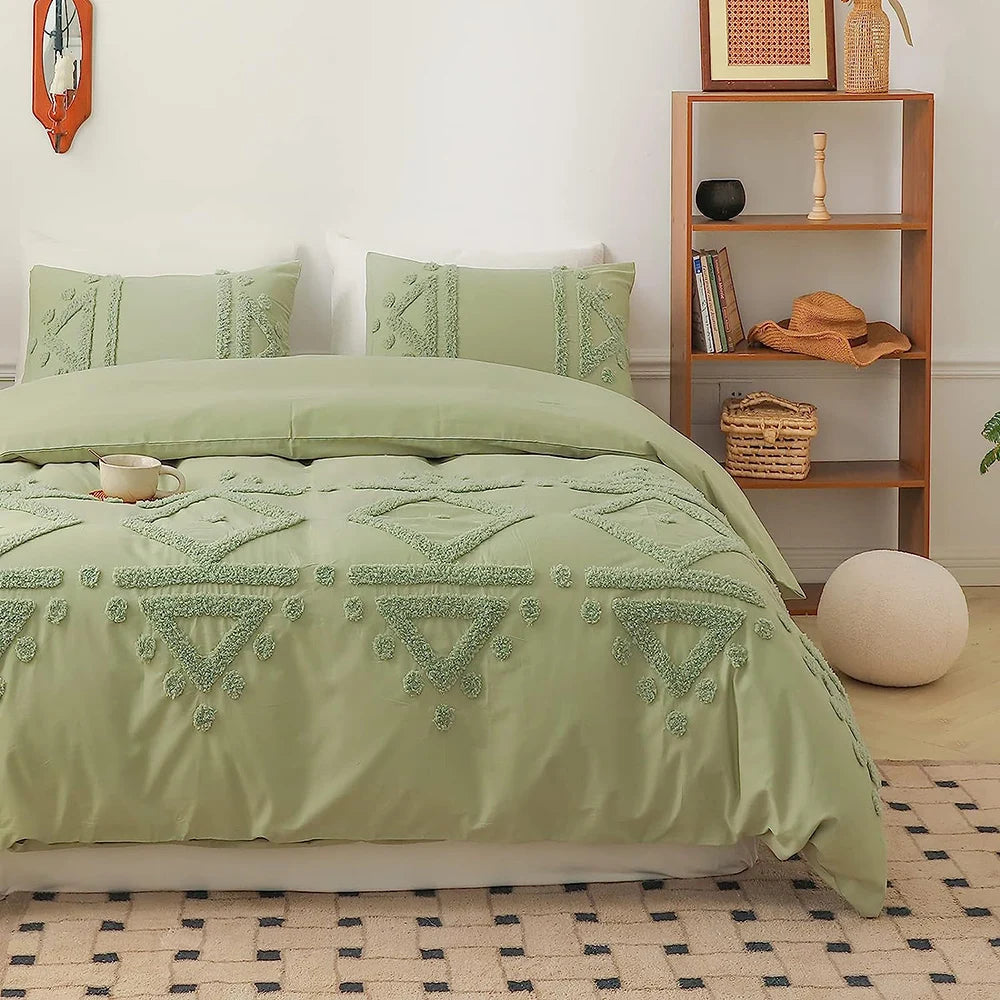 Simple Opulence Bedding Set 3 Piece 100 Cotton Duvet Cover