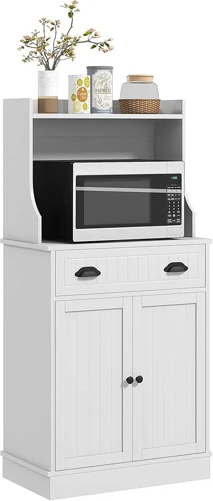 YQXH Microwave Cabinet With Storage Drawer And Hutch
