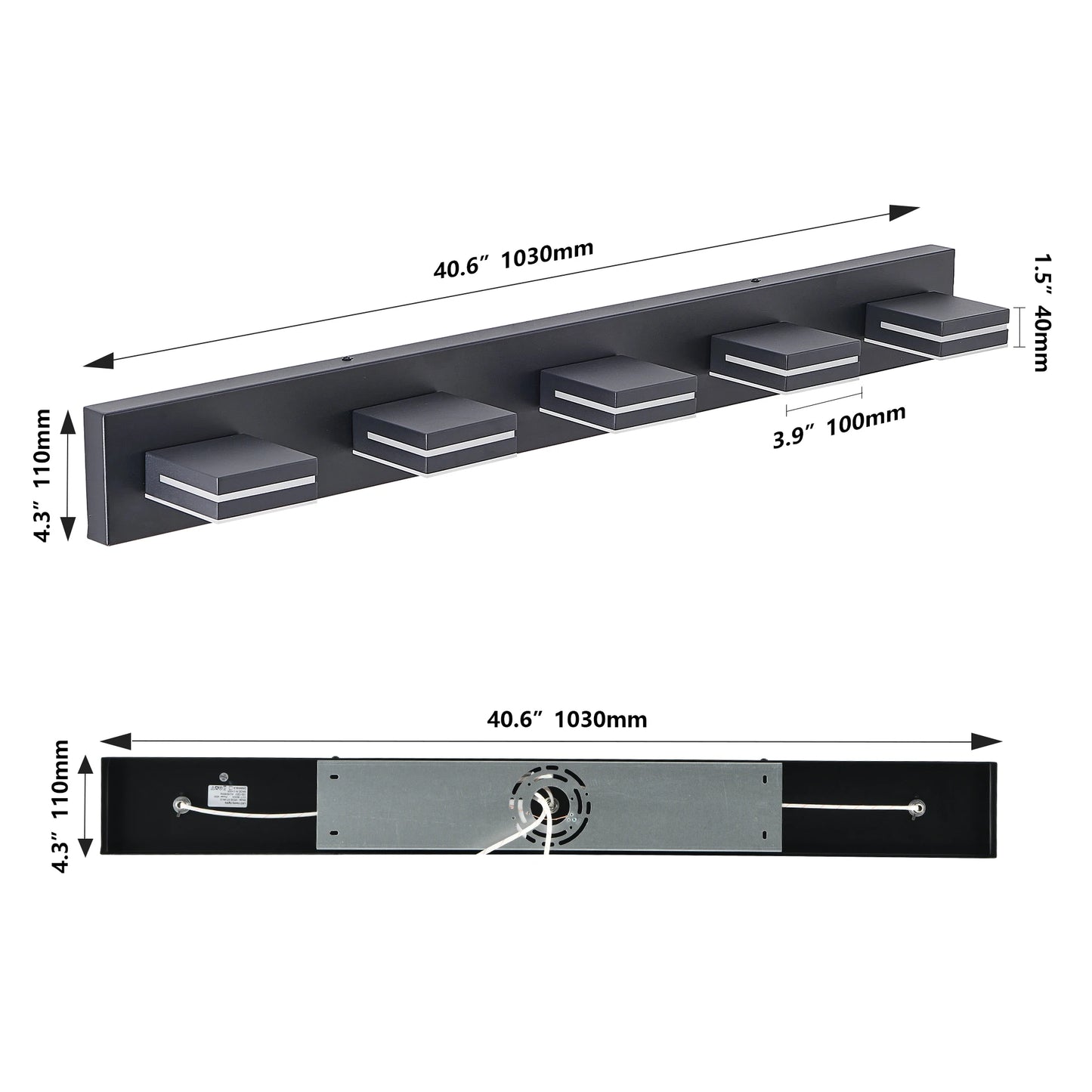 ARLGSITE Modern LED Vanity Light 5 Lights Wall Sconce