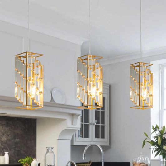 Arlgsite Crystal Pendant Light Modern Hanging Ceiling Lamp