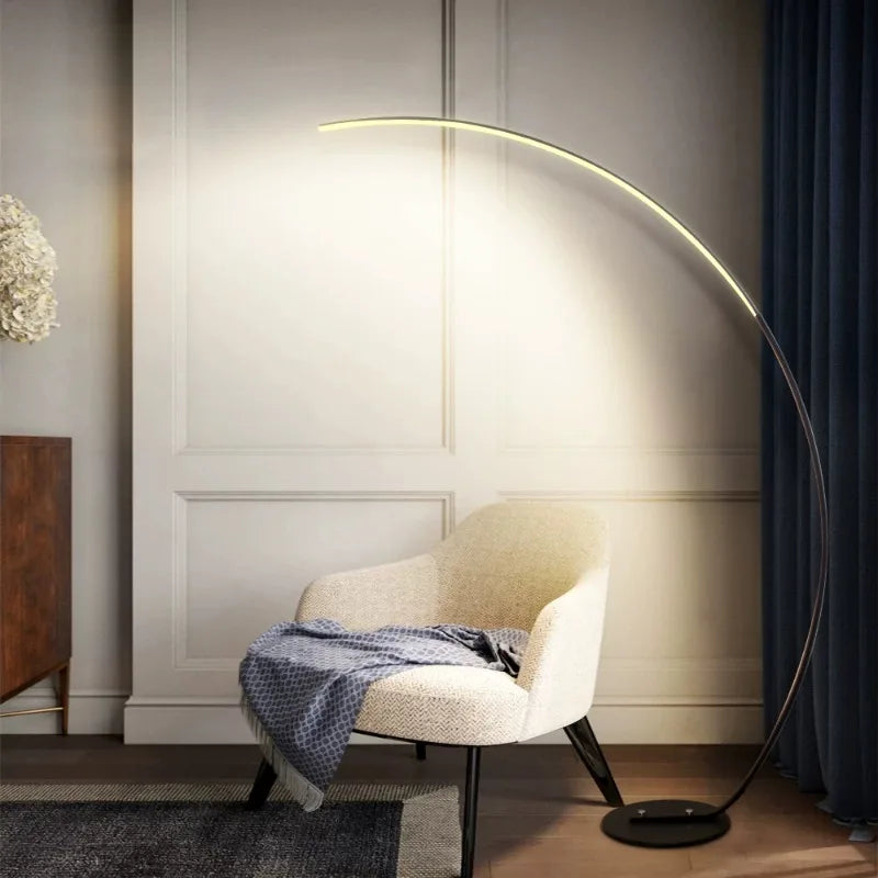 Hign-concerned Minimalist Arched Floor Lamp For Living Room