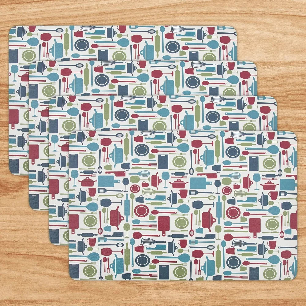 Warm Welcome Decor Vinyl Placemats Set of 4 Indoor Outdoor