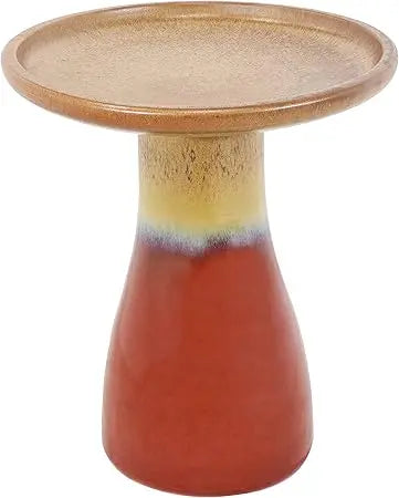 Sunnydaze Ceramic Outdoor Bird Bath Hand Painted UV Frost