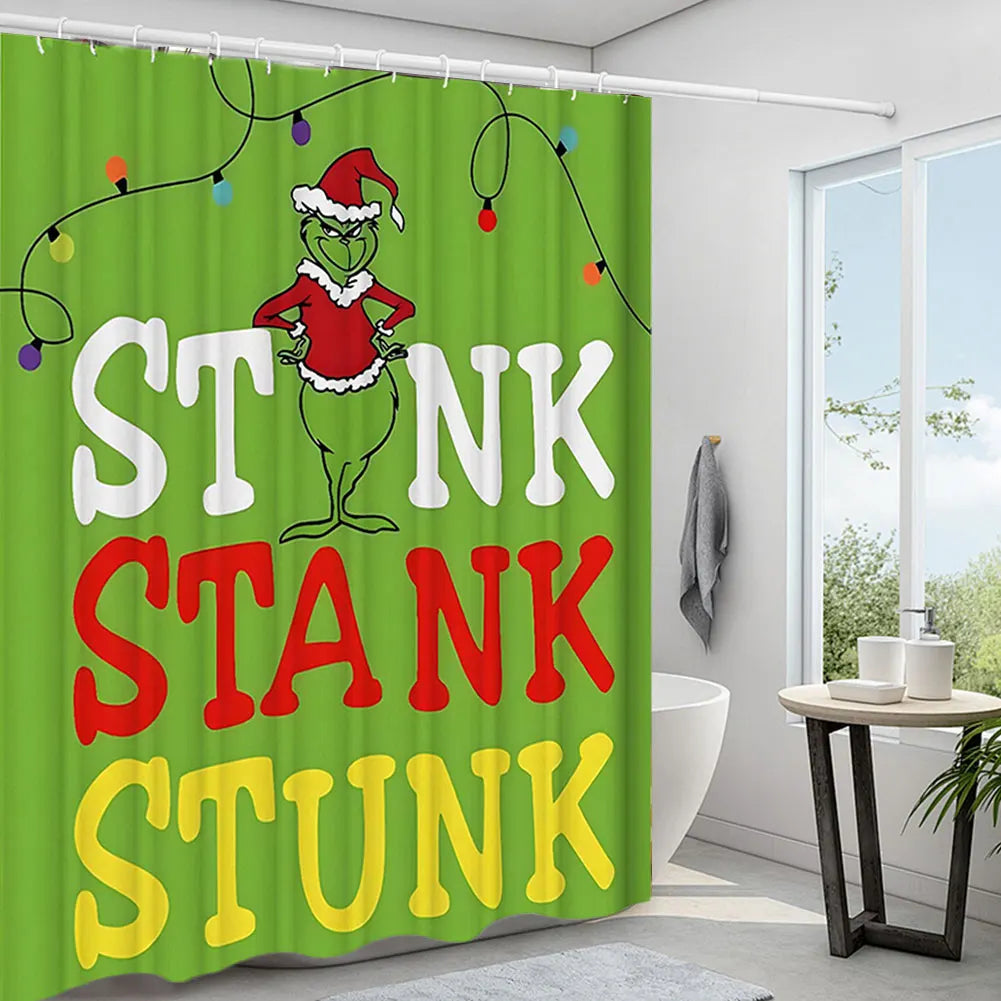 Warm Welcome Decor Christmas Snowman Shower Curtain Set Rugs