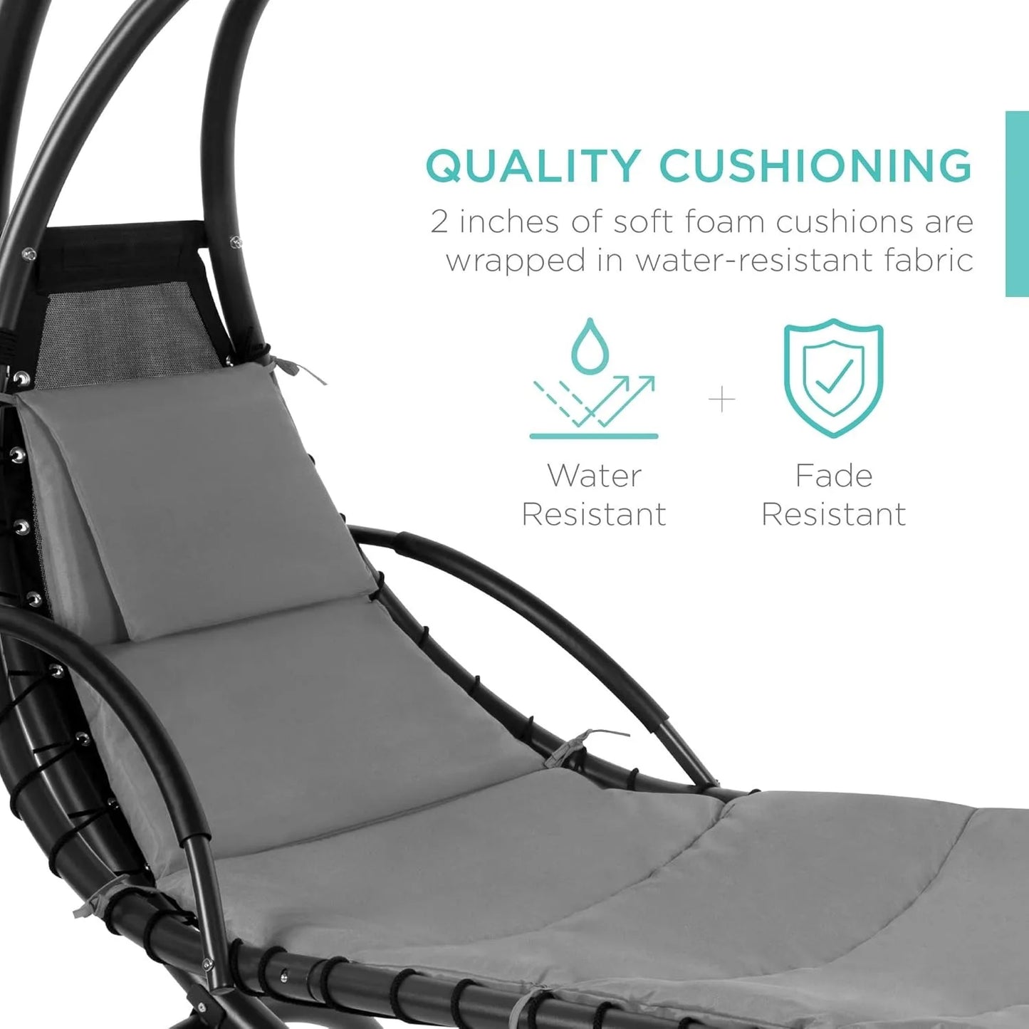 Hignconcerned Outdoor Hanging Chaise Lounge Chair Swing