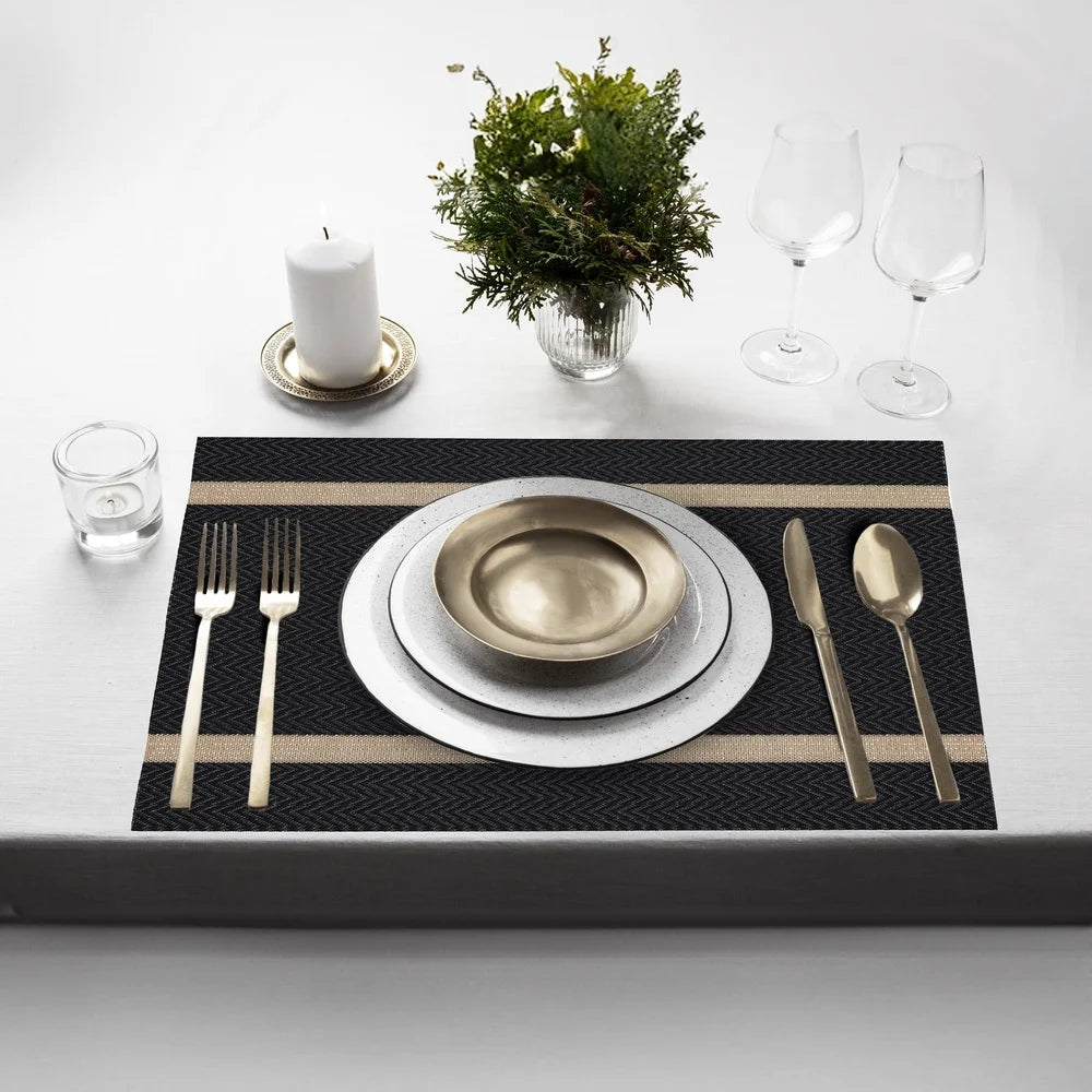 Warm Welcome Decor Durable Non Slip Placemats Set Of 6