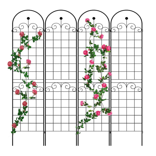 Metal Garden Trellis For Climbing Plants 4 Pack Outdoor