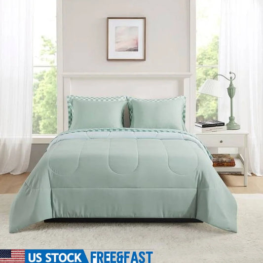 DUTRIEUXCN 7 Piece Reversible Bed In A Bag Comforter Set