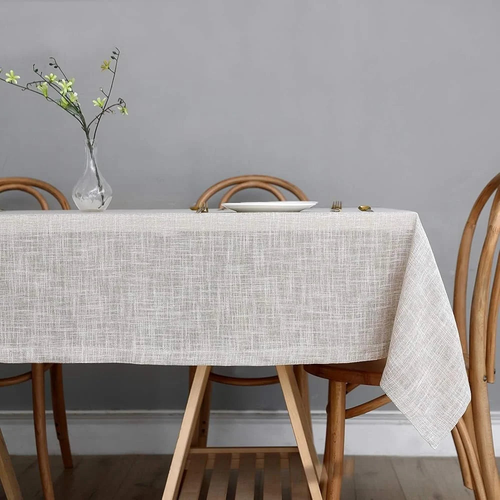 Warm Welcome Decor Polyester Tablecloth Wrinkle Resistant