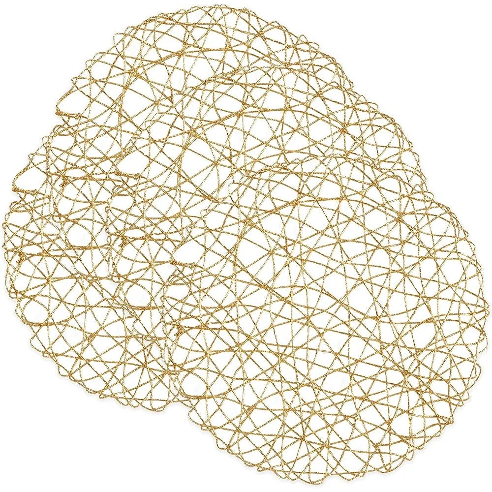 Warm Welcome Decor Intricate Wire Nest Placemat Set 4