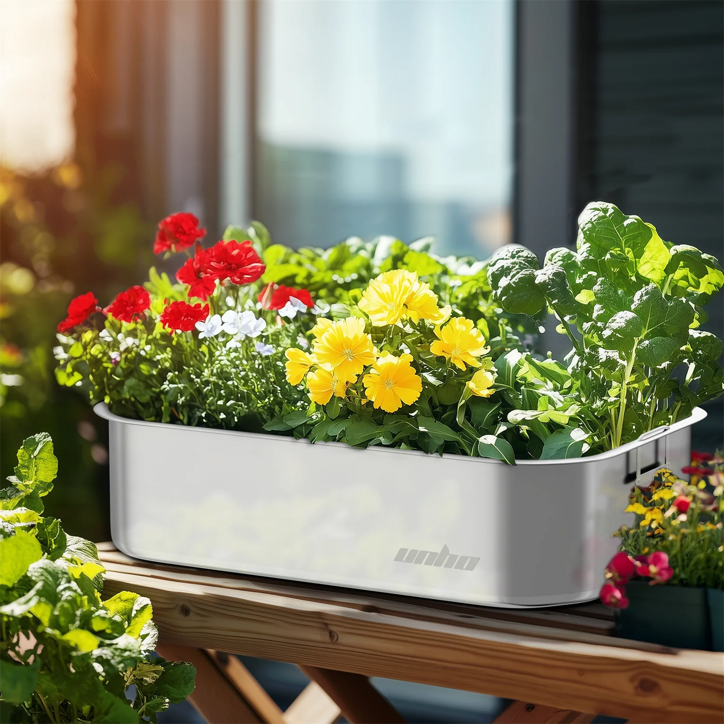 Finishing Gardening Box Decks Stainless Steel Plant Bed Set