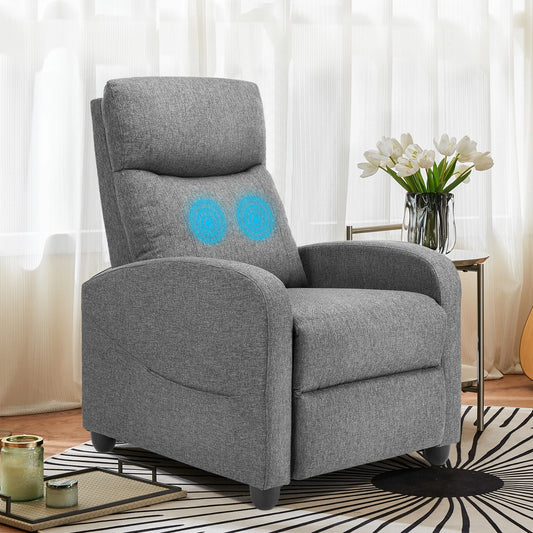 JHK Recliner Chair Massage Sofa Fabric With Lumbar Support