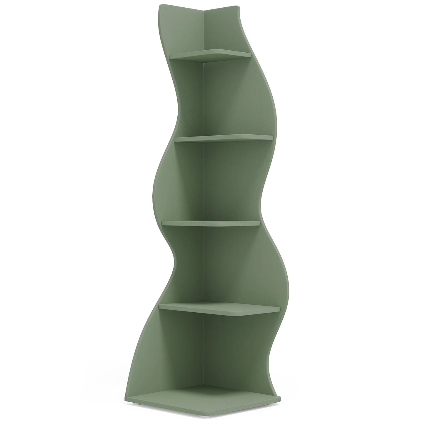 Tribesigns Five Tier Corner Shelf Wall Bookcase Organizer