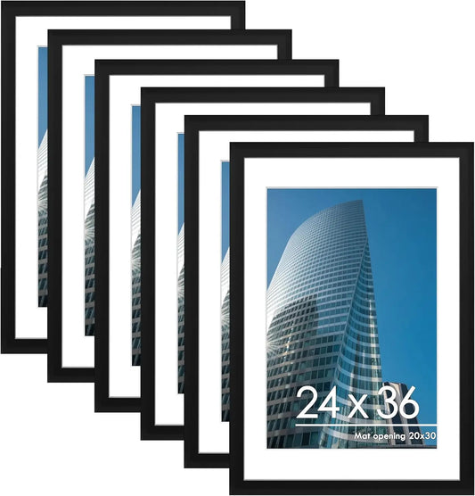XMSJH Poster Frame Set Of 6 Black Wall Mount Frames