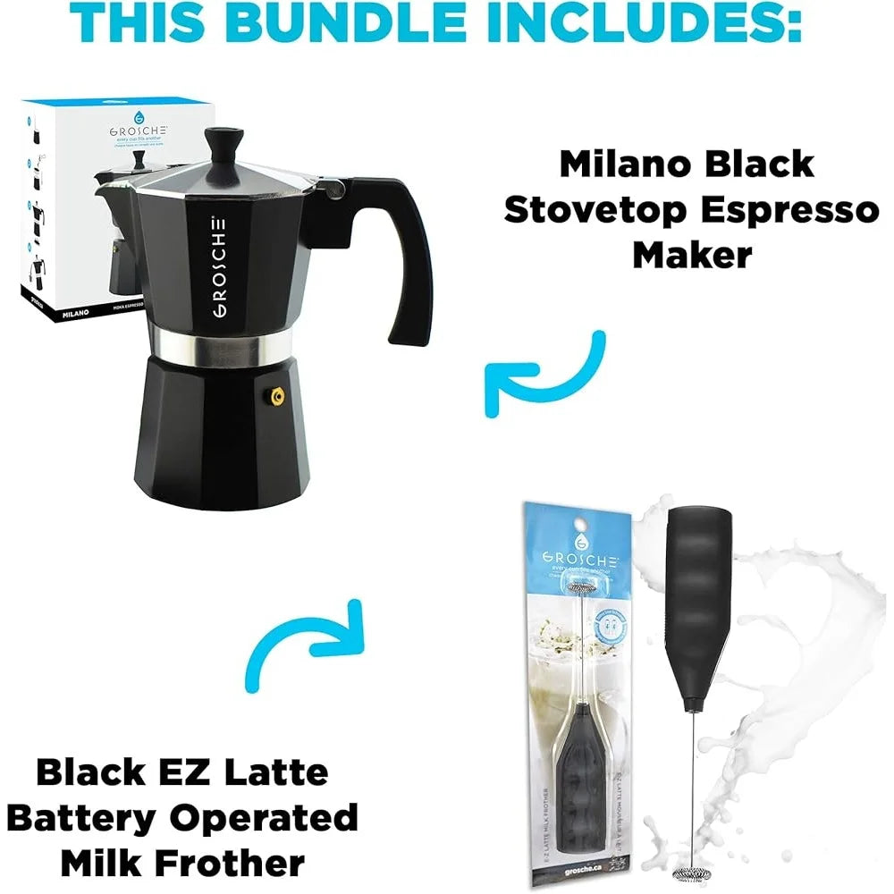 Warm Welcome Decor Moka Pot Espresso Maker Milk Frother
