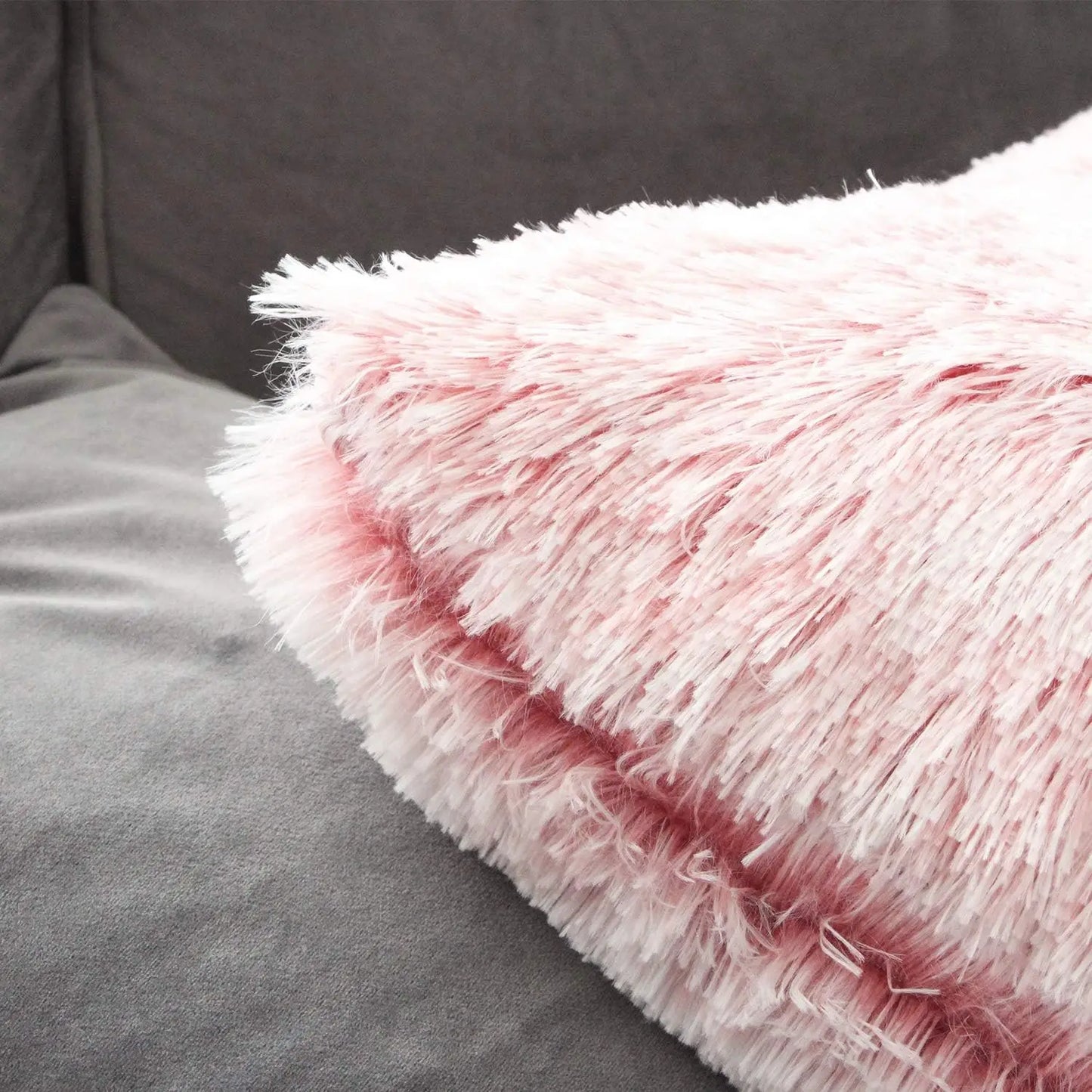 Craft of Weaving Fluffy Accent Pillow Cover Faux Fur Throw