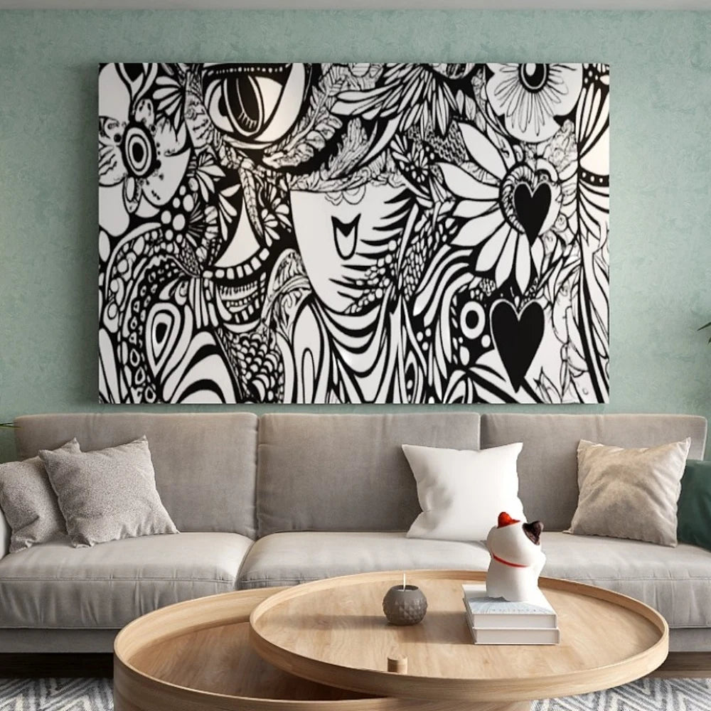Solid Wood Frame Canvas Wall Art