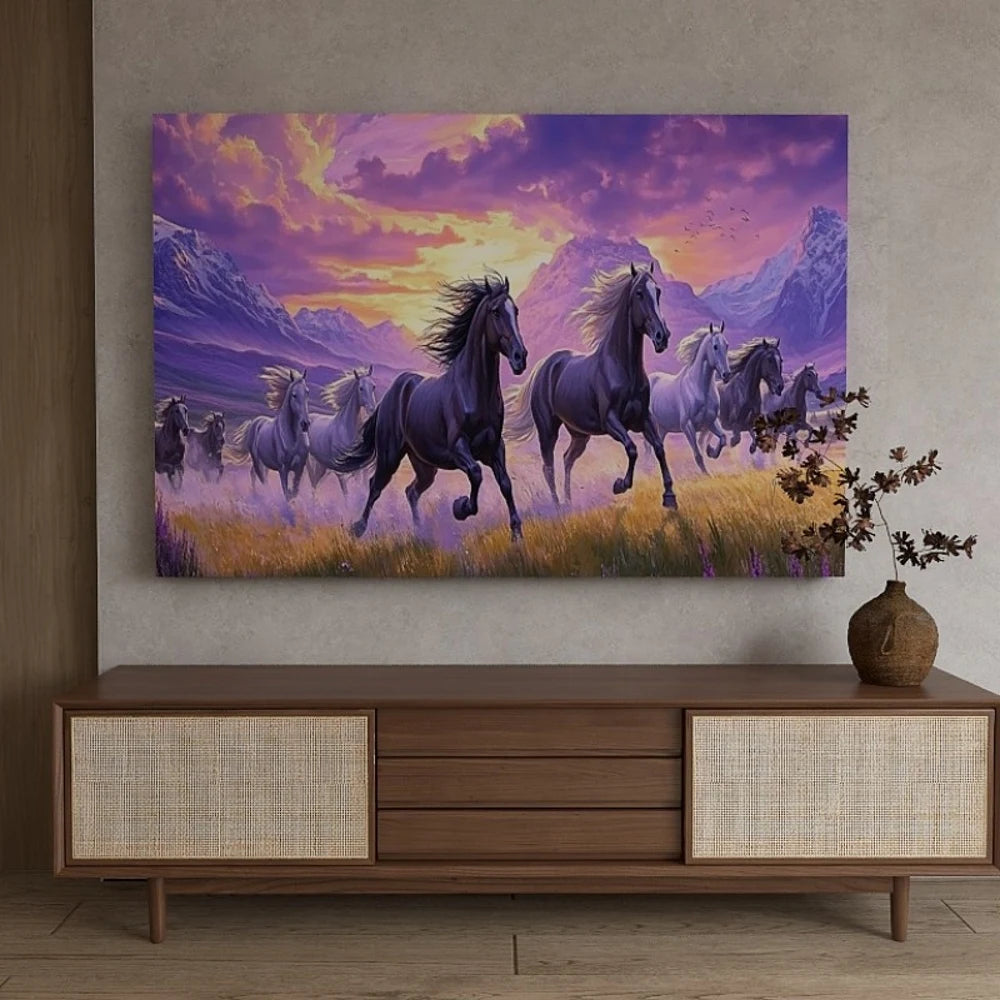 Pine Solid Wood Frame Canvas Wall Art