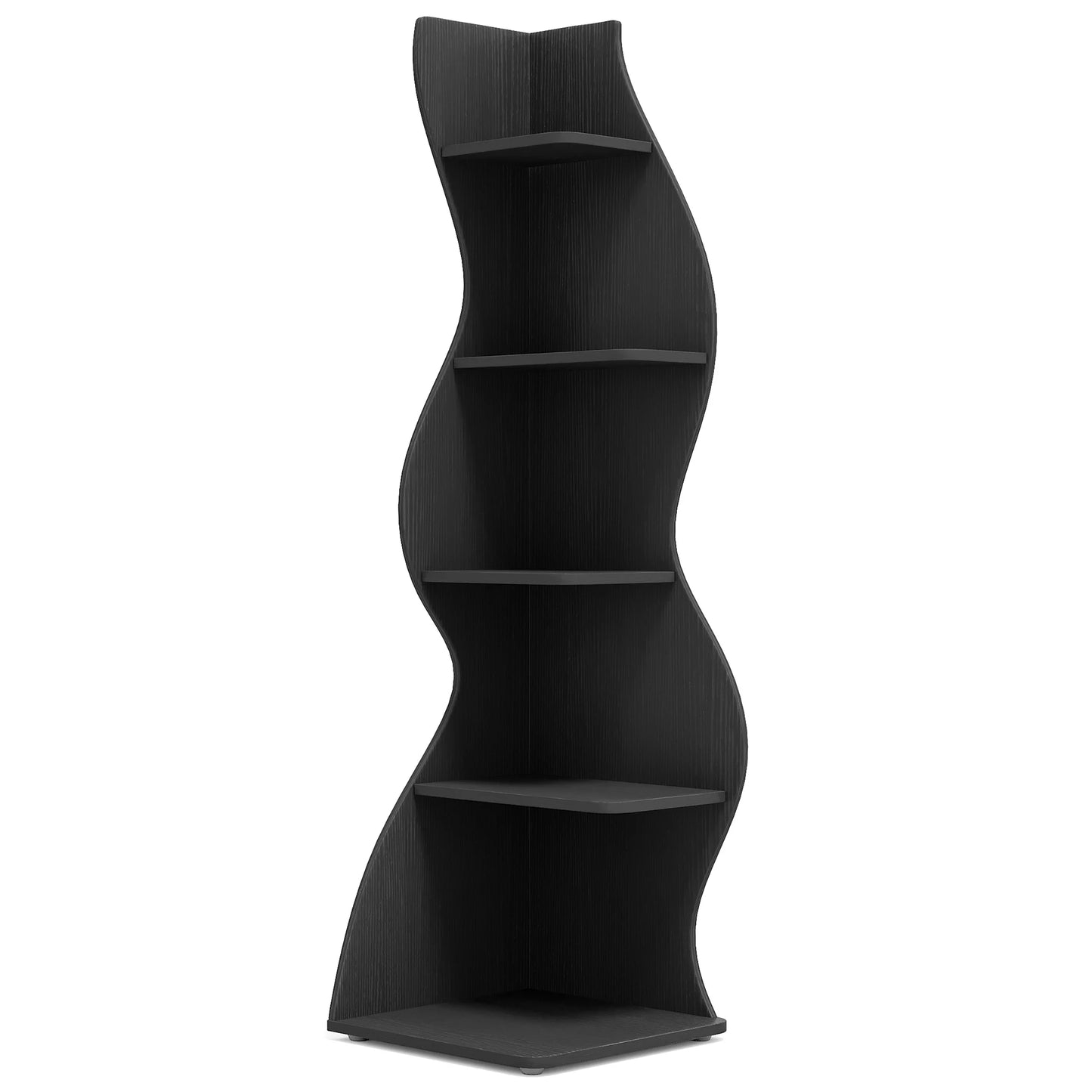 Tribesigns Five Tier Corner Shelf Wall Bookcase Organizer