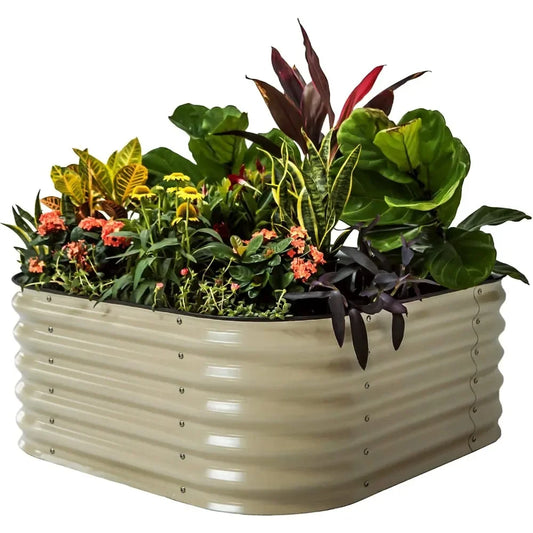 JIAOYING Modular Metal Raised Garden Bed Kit Vegetables