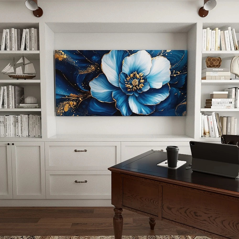 Canvas Wall Art Pine Wood Frame Living Room