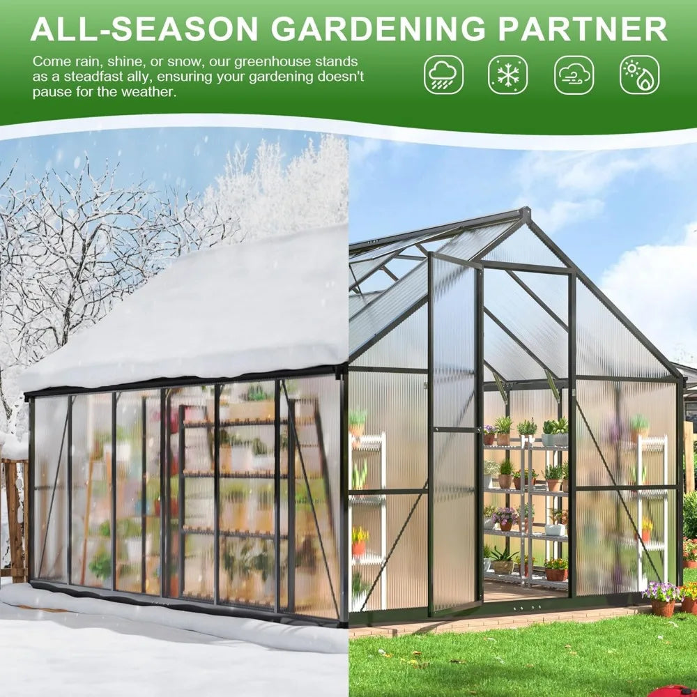 Cover Quick Assembly Aluminum Greenhouse Polycarbonate