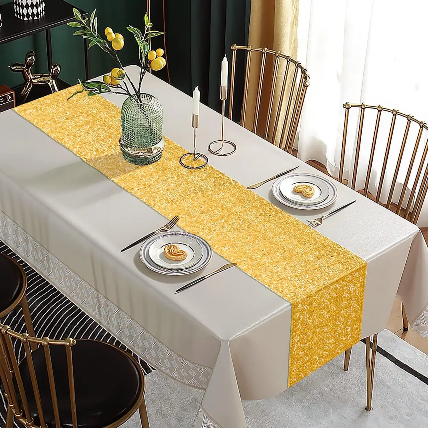 Warm Welcome Decor Sequin Table Runner Wedding Banquet