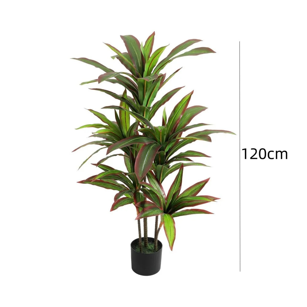 HiMISCN Artificial Dracaena Plant Fake Tree In Pot Decor