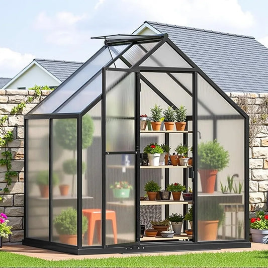 Color Aluminum Walk In Greenhouse Kit For Outdoor Use