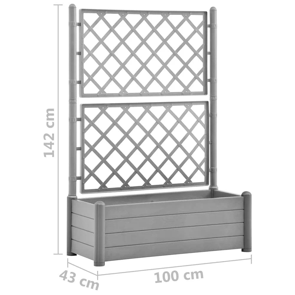 XMSJ Garden Raised Bed Planter With Trellis Outdoor Use