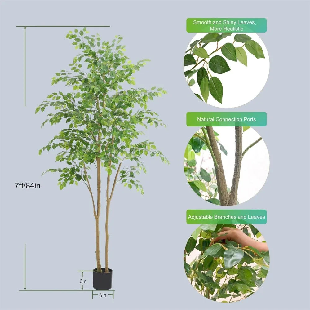 Tall UV Resistant Ficus Tree Artificial for Indoor Outdoor