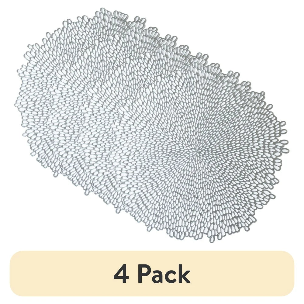Warm Welcome Decor 4 Pack Vinyl Table Placemats Modern