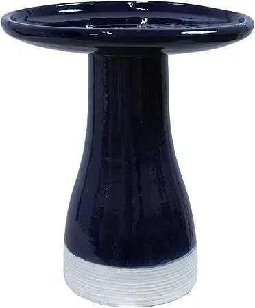 Sunnydaze Ceramic Outdoor Bird Bath Hand Painted UV Frost