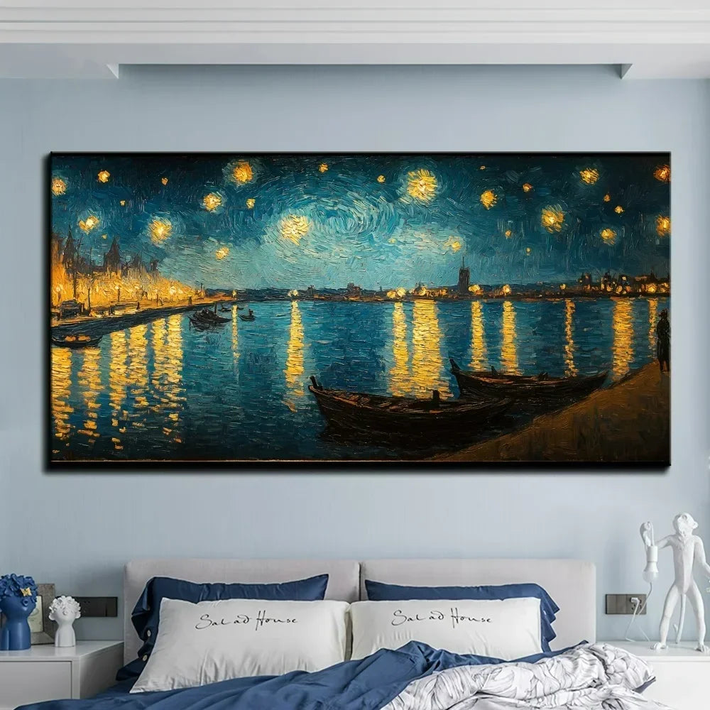 Hign-concerned Chemical Van Gogh Starry Sky Oil Painting