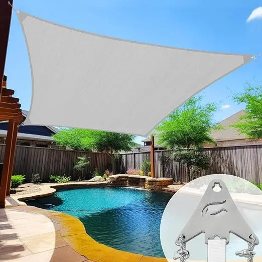 Shade Sail Featuring Stainless Steel Tri Fasteners And Wires