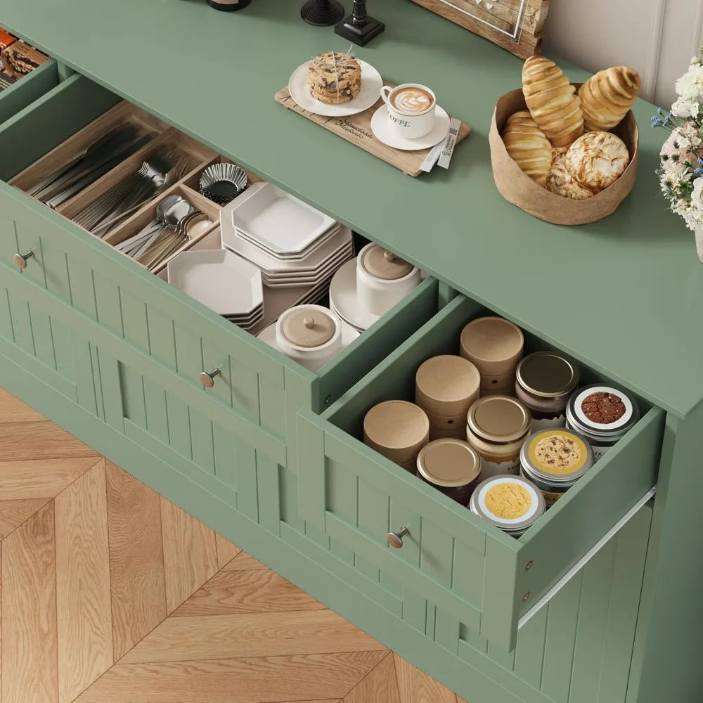 Color Modern Moroccan Style Sideboard Buffet Cabinet With ExtensiveStorage Drawers