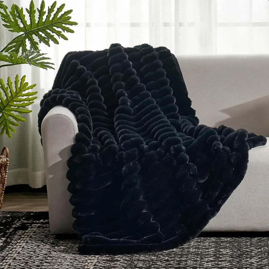 Guangdong Faux Fur Throw Blanket For Sofa