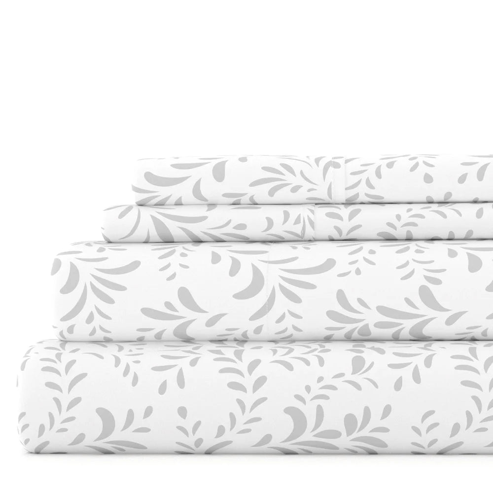 DUTRIEUX Microfiber 4 Piece Deep Pocket Bed Sheet Set