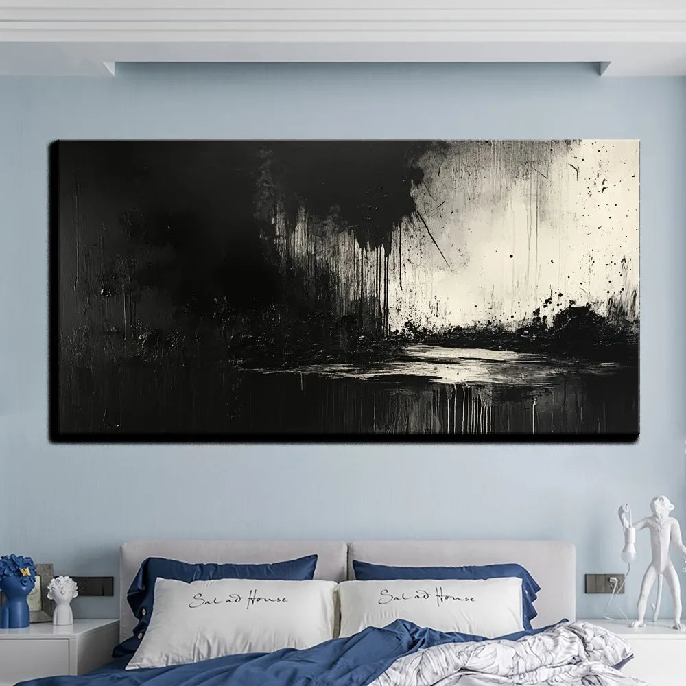 Hign-concerned Abstract Canvas Wall Art Pine Wood Frame