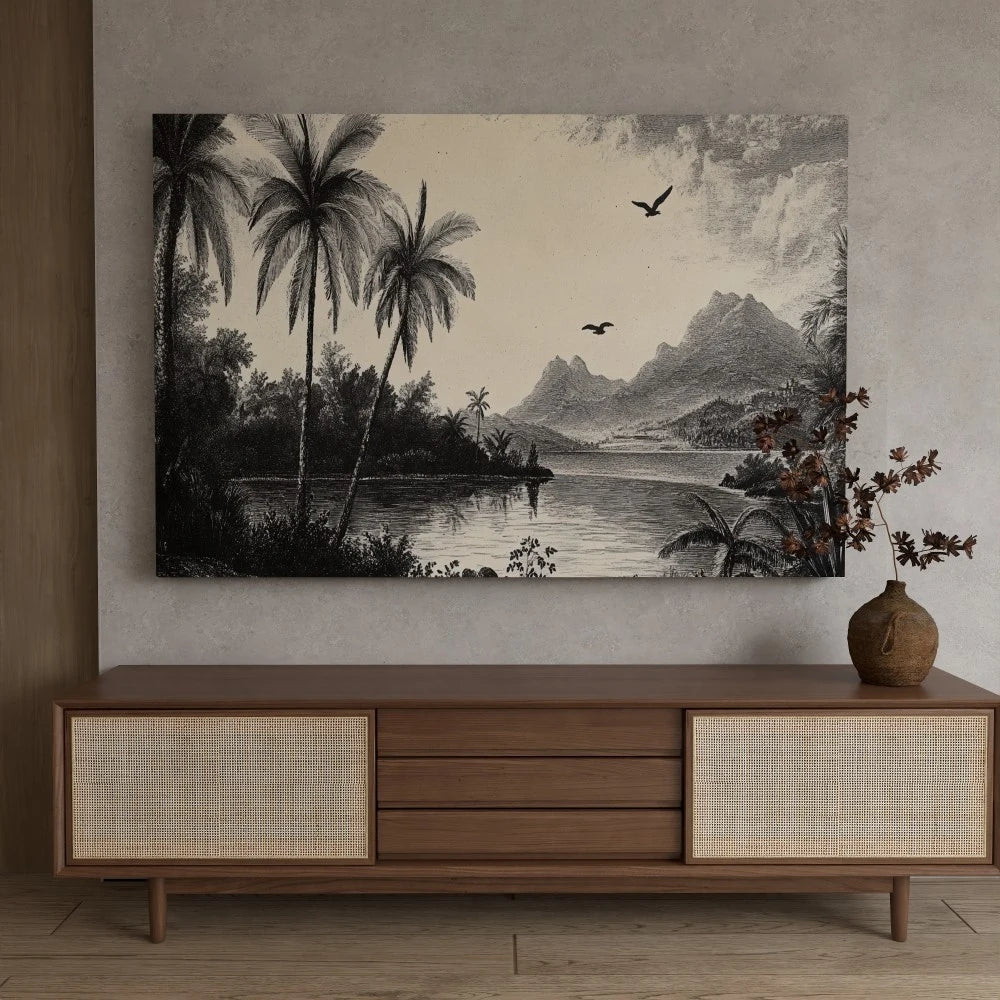 olid Wood Frame Canvas Wall Art