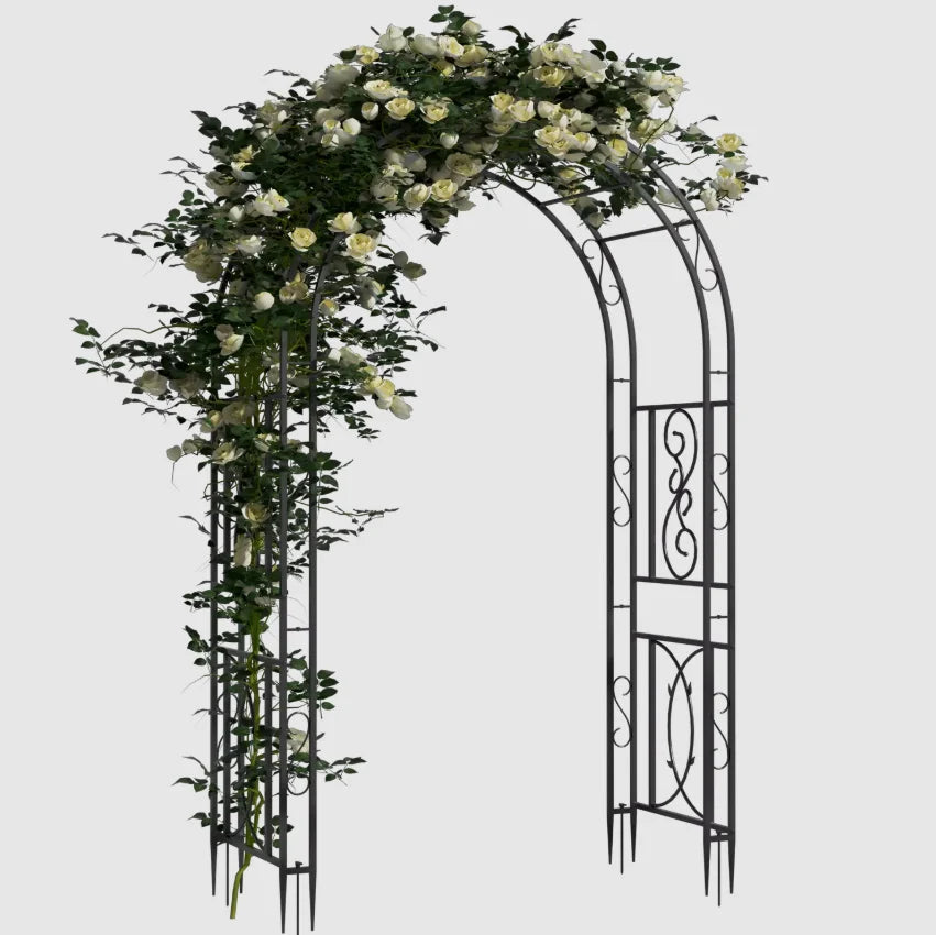 Feature Iron Garden Trellis Arch For Climbing Plants