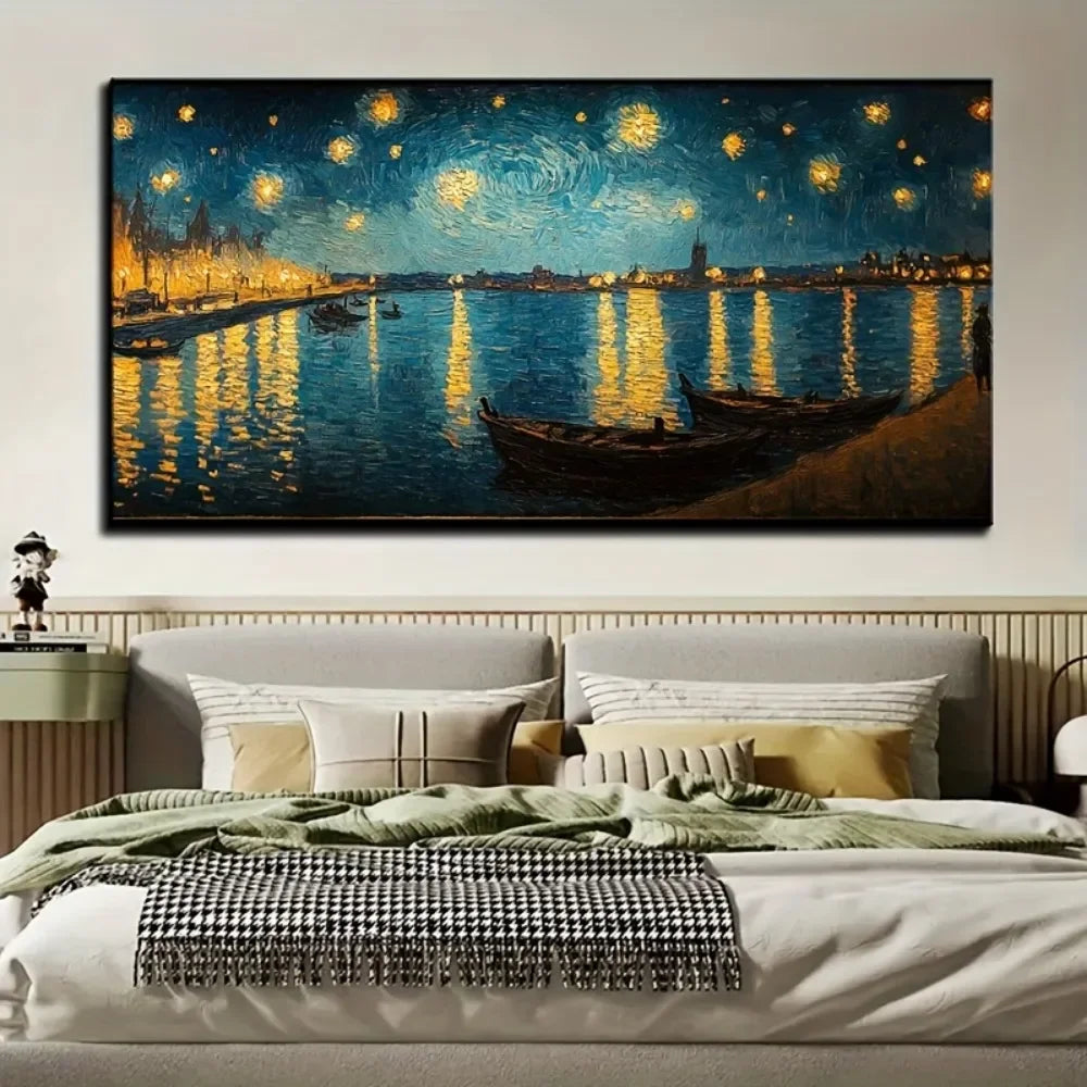 Hign-concerned Chemical Van Gogh Starry Sky Oil Painting