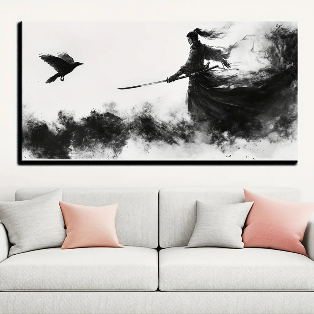 Hign-concerned Japanese Samurai Figure Art Canvas Print