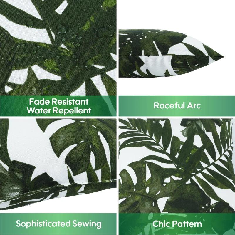 Hign-concerned 2 Pack Outdoor Throw Pillows Waterproof And Fade-Resistant Cushions