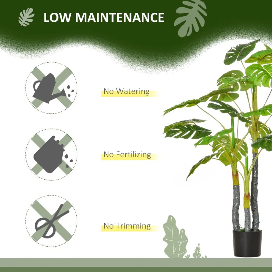 HOMCOM Monstera Tree Artificial Plant Indoor Outdoor