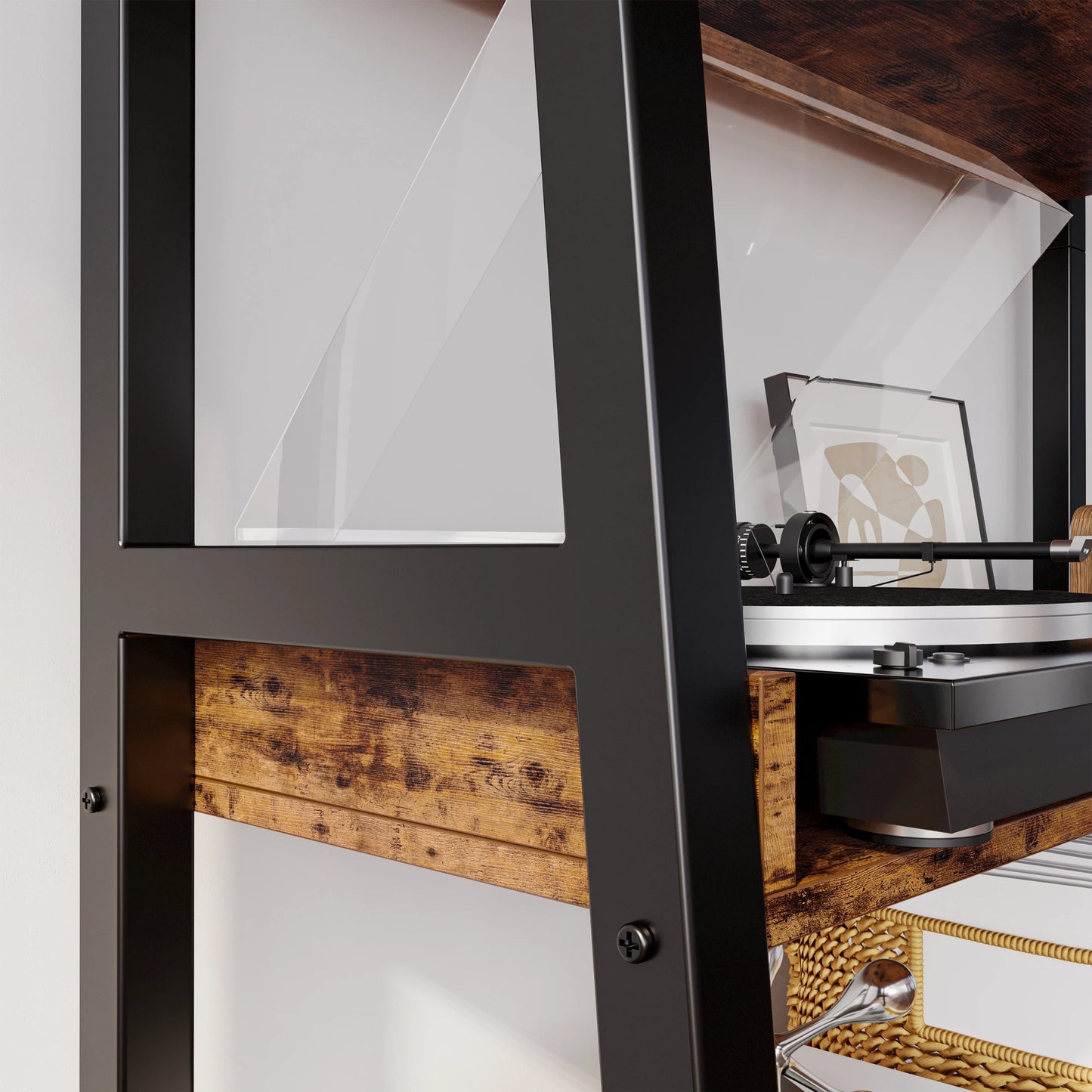 IRONCK Industrial 5 Tier Bookshelf Metal Storage Rack