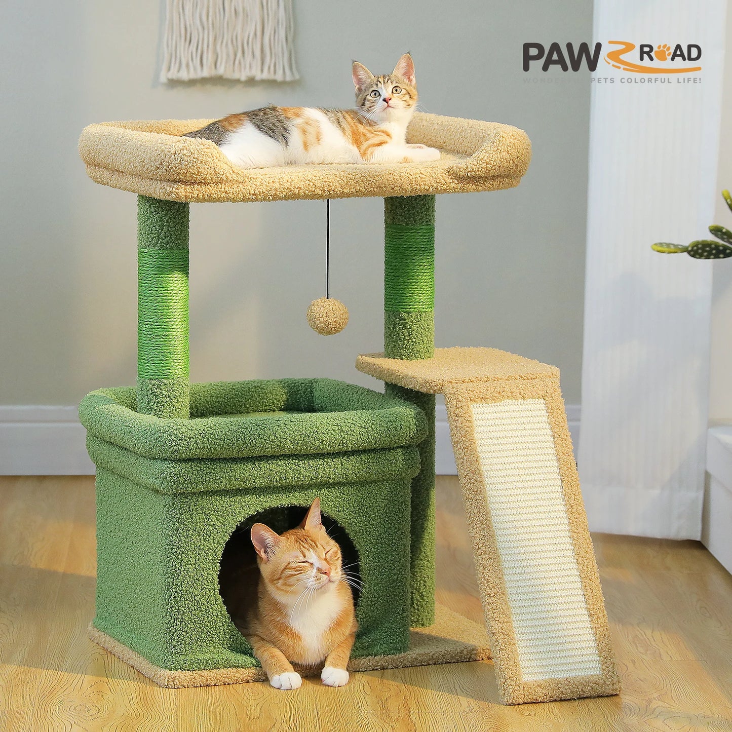 PAWZ Road Indoor Cat Tower With Scratching Posts And Pad