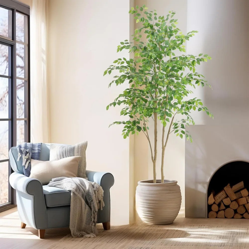 Tall UV Resistant Ficus Tree Artificial for Indoor Outdoor